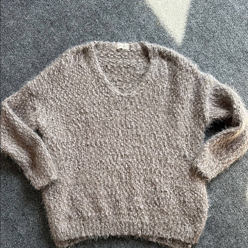 Altar’d State Cozy Women's Sweater in Soft Tan - Fuzzy - Size Small/Medium